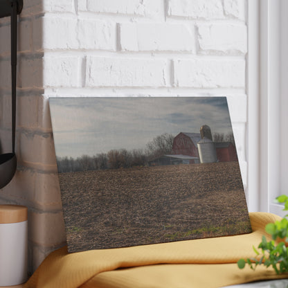 U R There Photography Cumber Road Red II Rustic Farmhouse Tempered-Glass Cutting Board