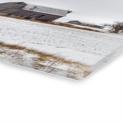 U R There Photography Frenchline Road Grey in Winter Rustic Farmhouse Acrylic Wall Print