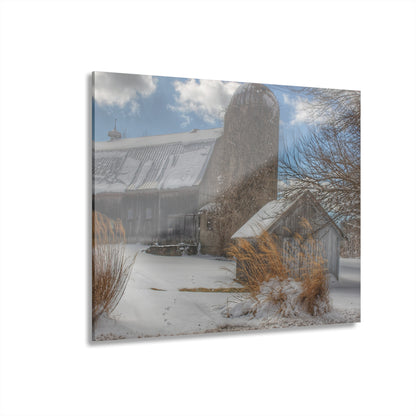 U R There Photography Ludwig Road Greys in Winter Rustic Farmhouse Acrylic Wall Print