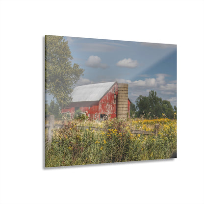 U R There Photography Nettney Road Red Rustic Farmhouse Acrylic Wall Print