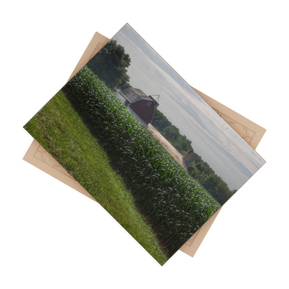 U R There Photography Above the Corn on Piersonville Road II Rustic Farmhouse Decorative Ceramic Tile