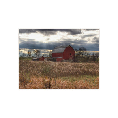 U R There Photography Booth Road Cow Barn II Rustic Farmhouse Decorative Ceramic Tile