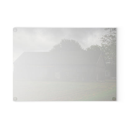 U R There Photography Weaver Road Grey Rustic Farmhouse Tempered-Glass Cutting Board