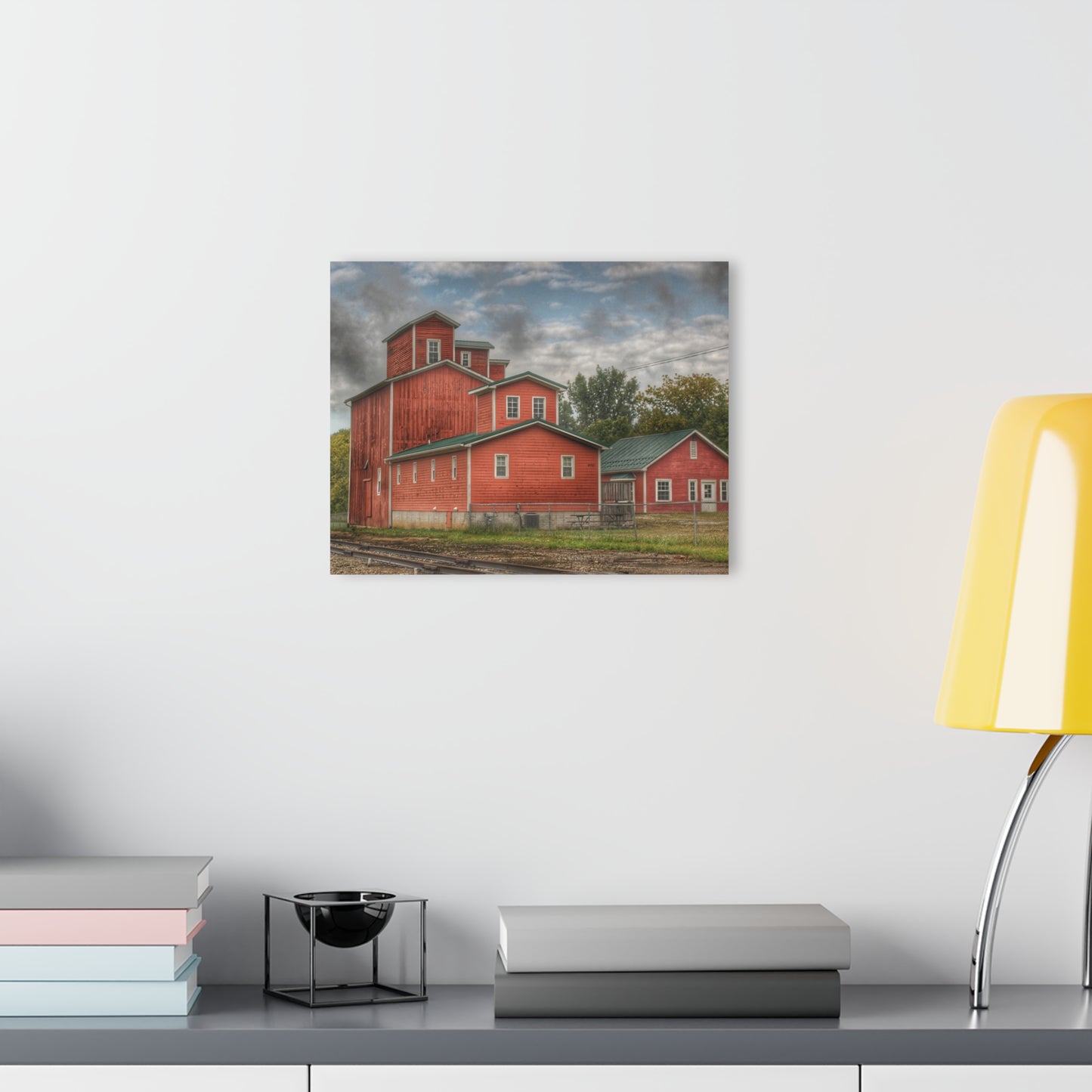 Barn Boutique Modern Farmhouse Acrylic Wall Print| Aside the Tracks in Clifford