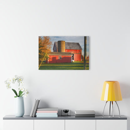 U R There Photography Peck Road Reds Rustic Farmhouse Acrylic Wall Print