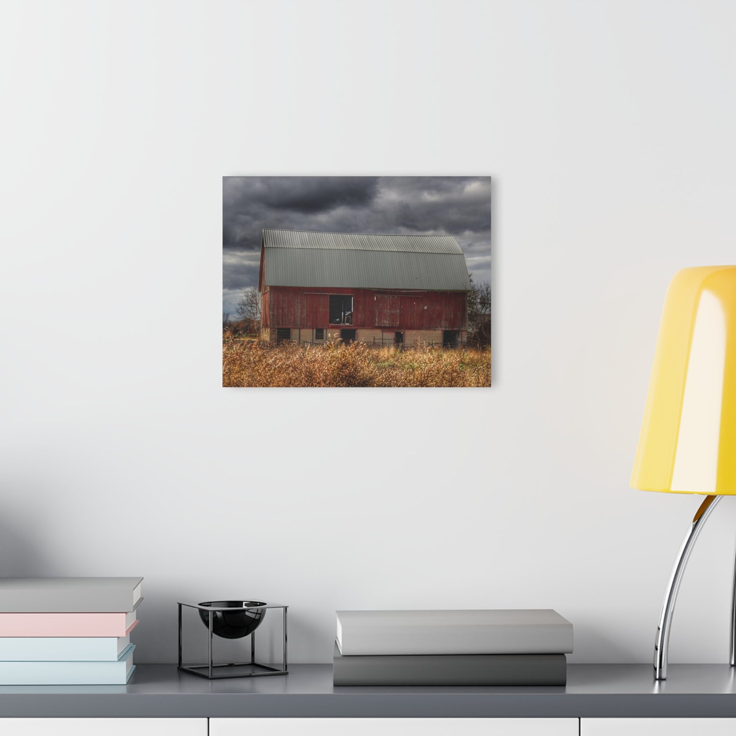U R There Photography Booth Road Cow Barn I Rustic Farmhouse Acrylic Wall Print
