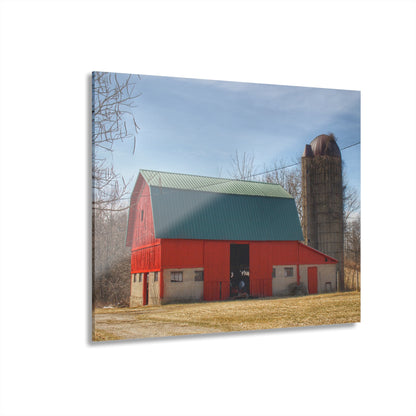 U R There Photography Wilson Road Red and Silo II Rustic Farmhouse Acrylic Wall Print
