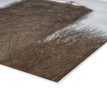 U R There Photography West Barnes Lake Silo Rustic Farmhouse Tempered-Glass Cutting Board
