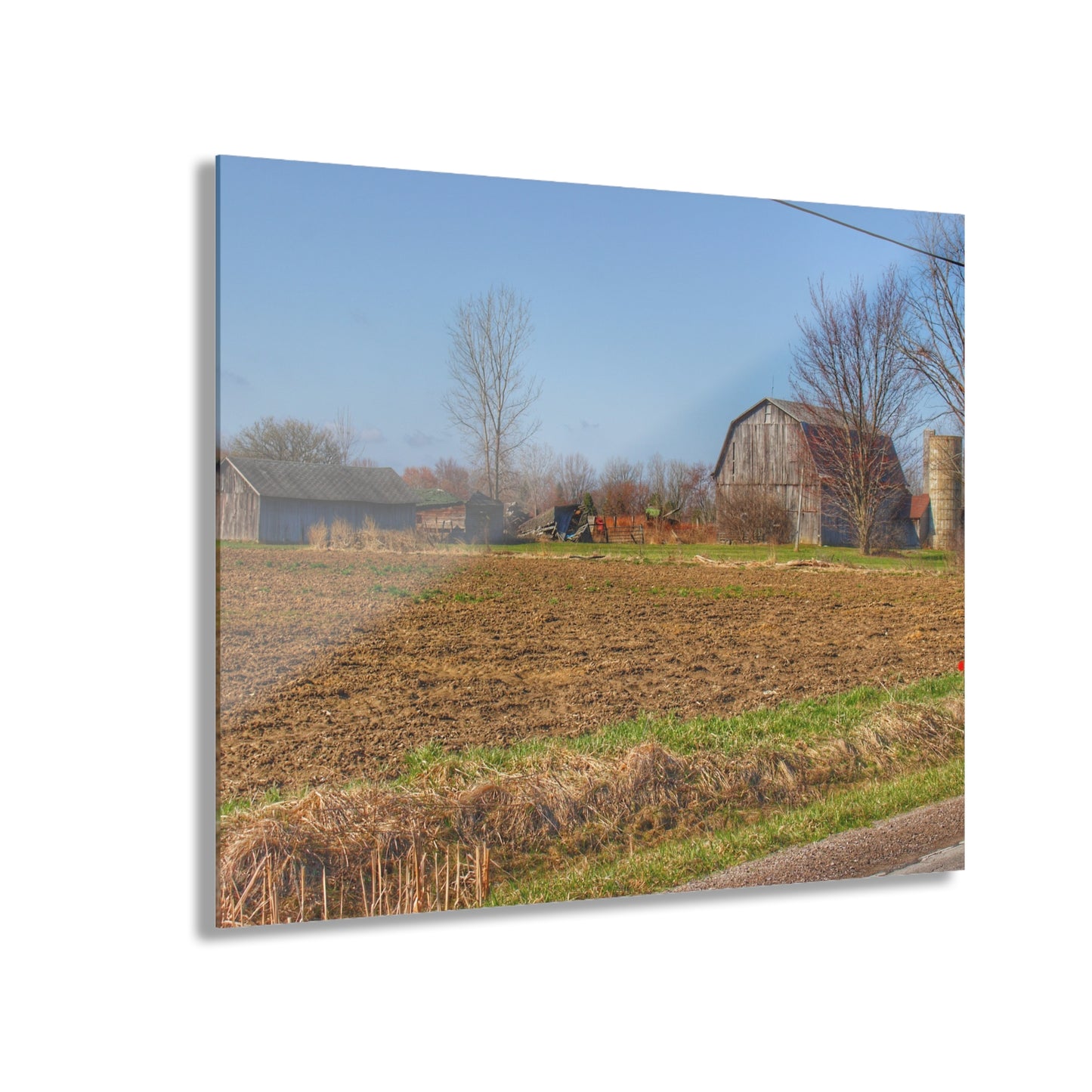 U R There Photography Stanley Road Greys Rustic Farmhouse Acrylic Wall Print