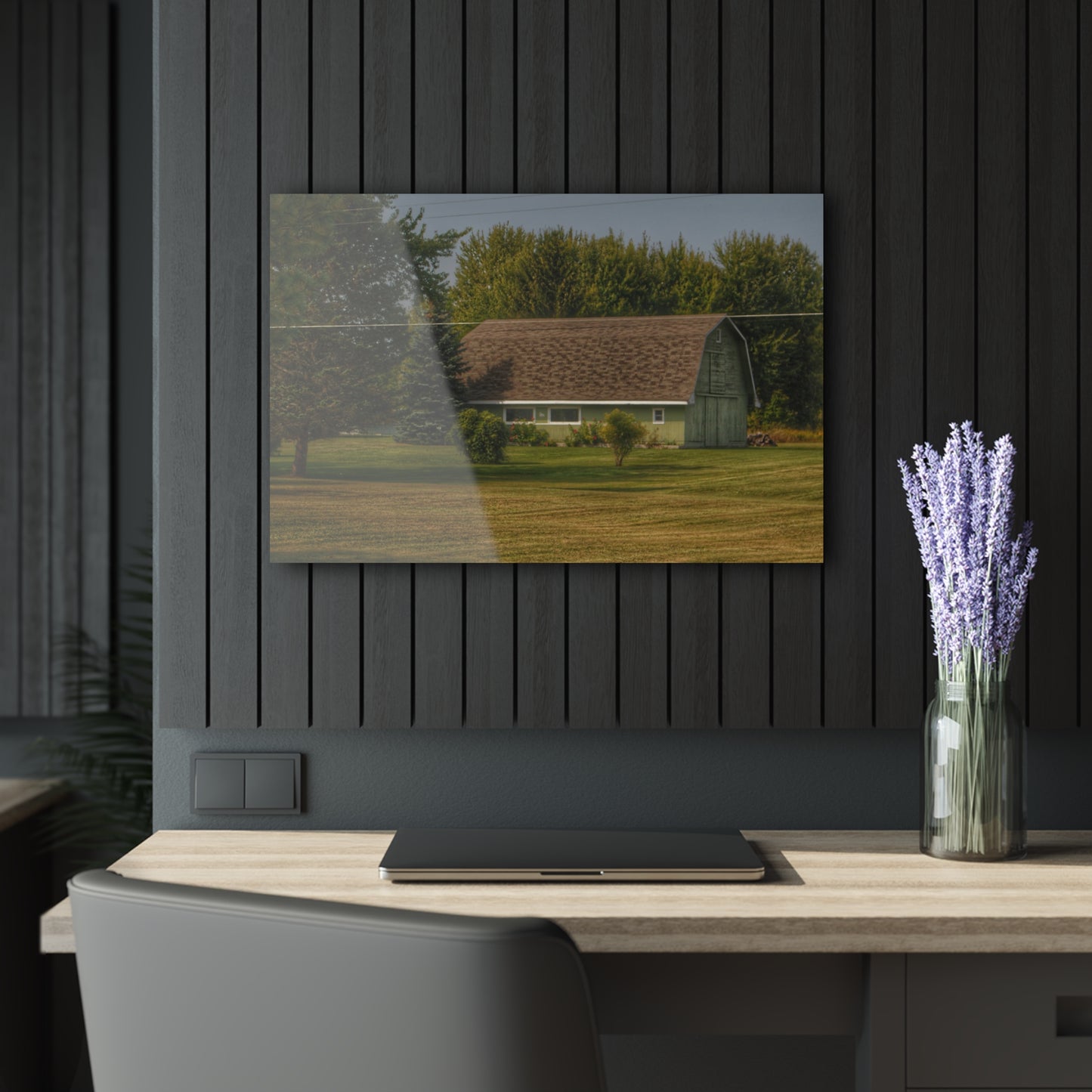 U R There Photography Crawford Road Green Rustic Farmhouse Acrylic Wall Print