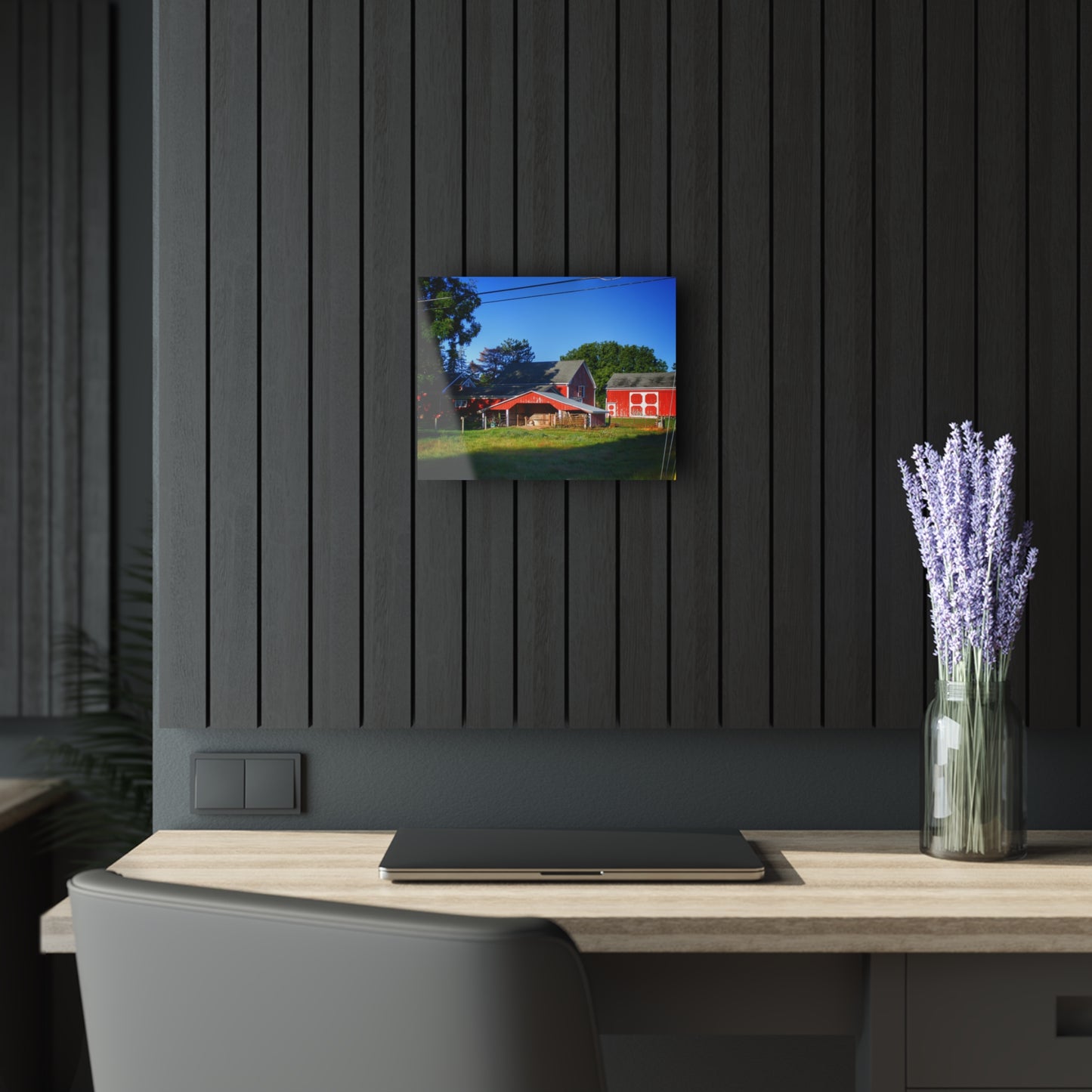 U R There Photography Rochester Road Little Red Farm Rustic Farmhouse Acrylic Wall Print