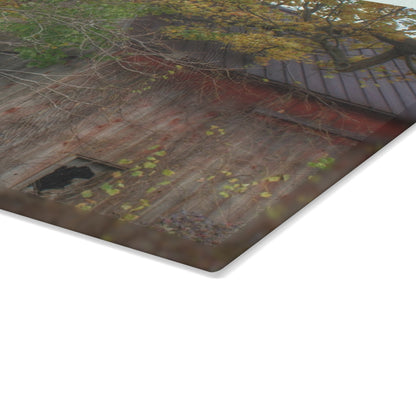 U R There Photography Annie's Barn I Rustic Farmhouse Tempered-Glass Cutting Board