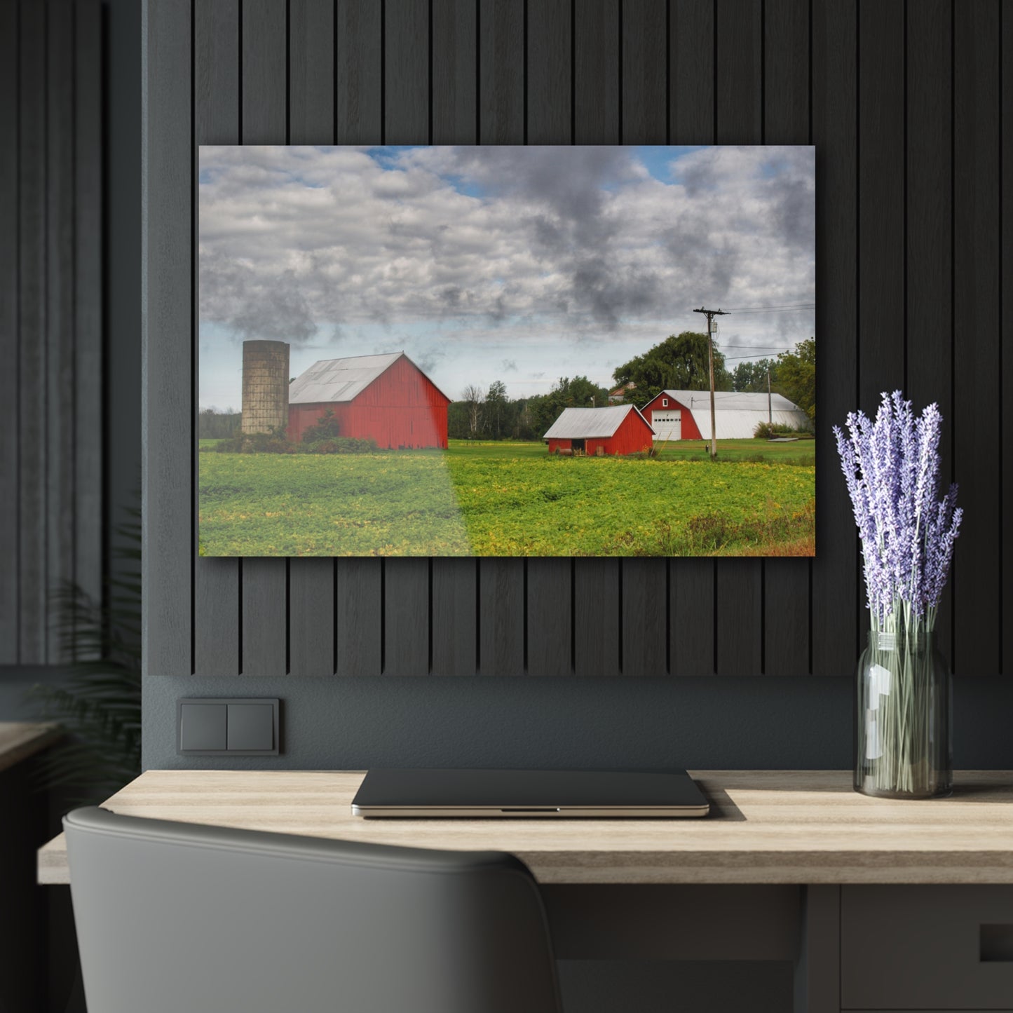 U R There Photography Kingston Road Trio II Rustic Farmhouse Acrylic Wall Print