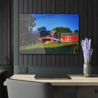 U R There Photography Rochester Road Little Red Farm Rustic Farmhouse Acrylic Wall Print