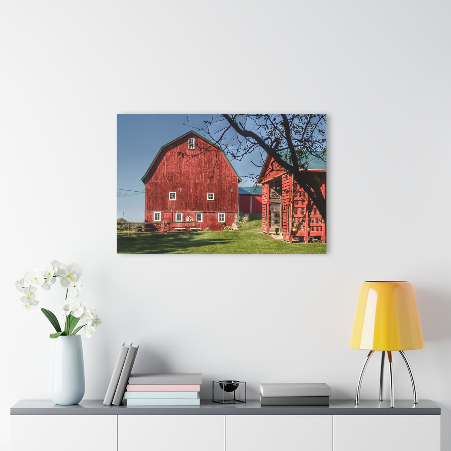 U R There Photography Gardner Road Red II Rustic Farmhouse Acrylic Wall Print