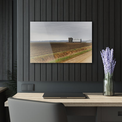 U R There Photography North Gates Road Old Grey I Rustic Farmhouse Acrylic Wall Print