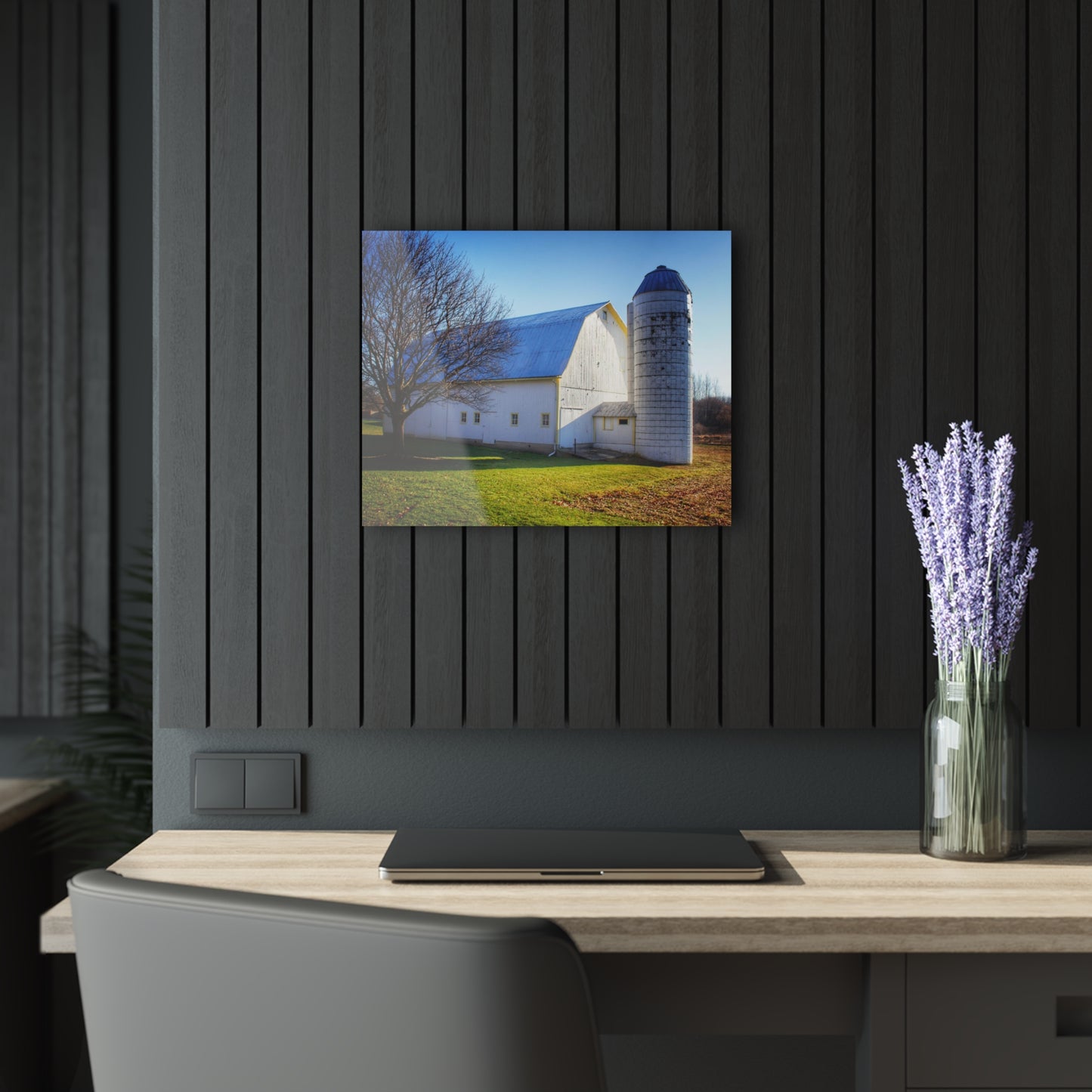 U R There Photography Elba White Rustic Farmhouse Acrylic Wall Print