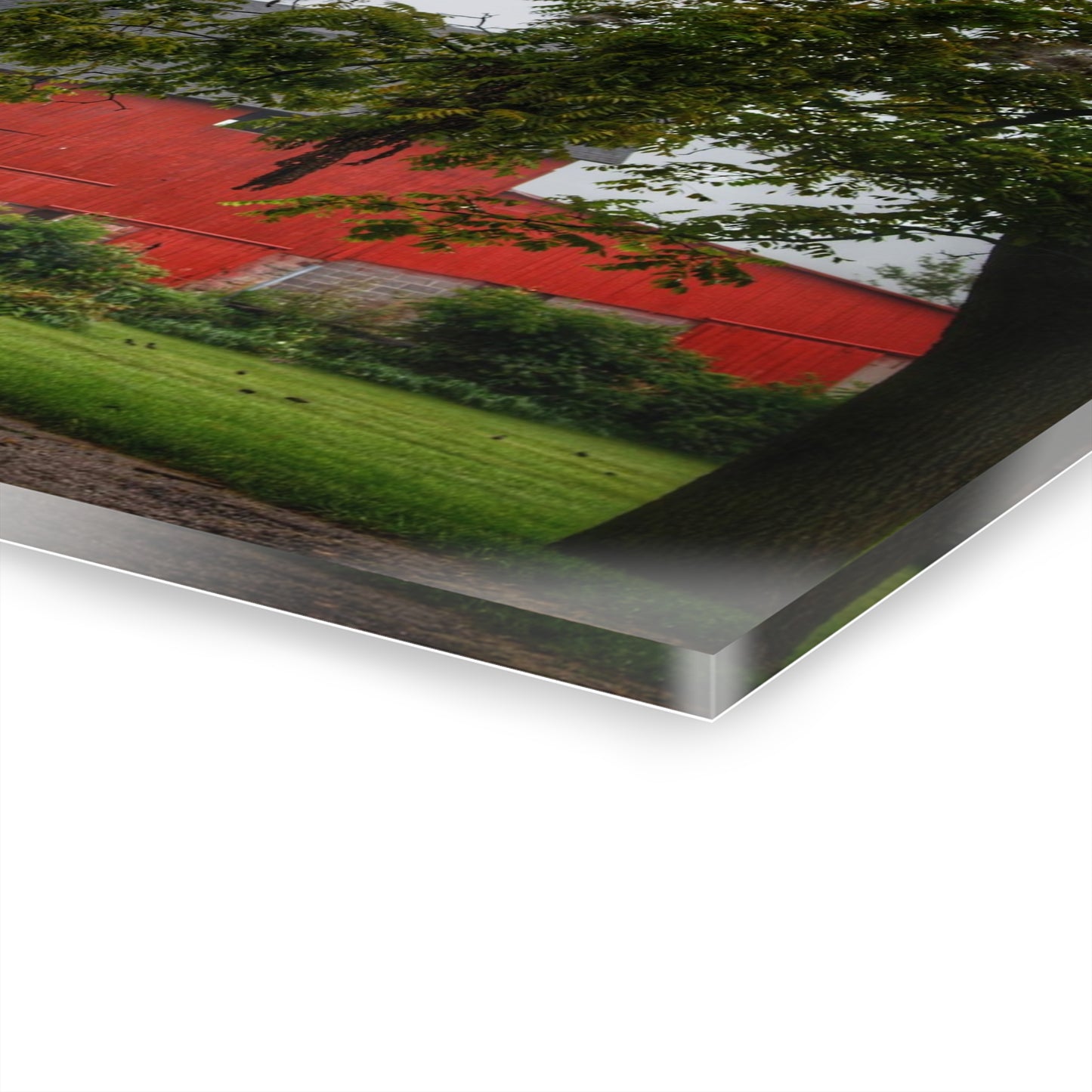 U R There Photography Five Lakes Road Red II Rustic Farmhouse Acrylic Wall Print