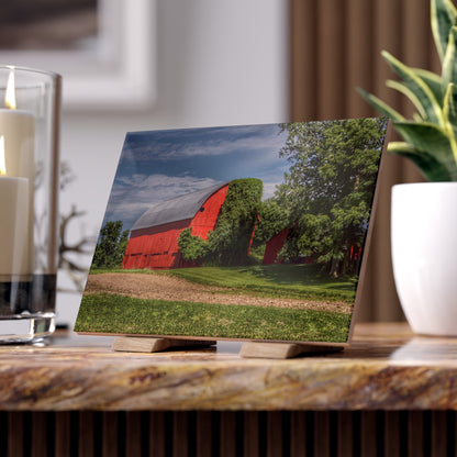 U R There Photography Catlin Road Red I Rustic Farmhouse Decorative Ceramic Tile