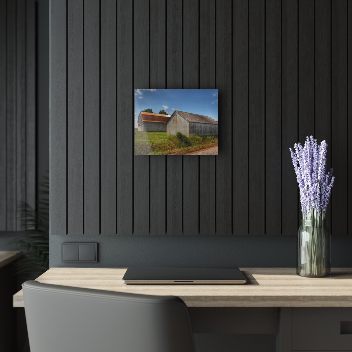 U R There Photography Copper Greys Rustic Farmhouse Acrylic Wall Print