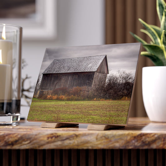 U R There Photography Brown City Road Grey Rustic Farmhouse Decorative Ceramic Tile