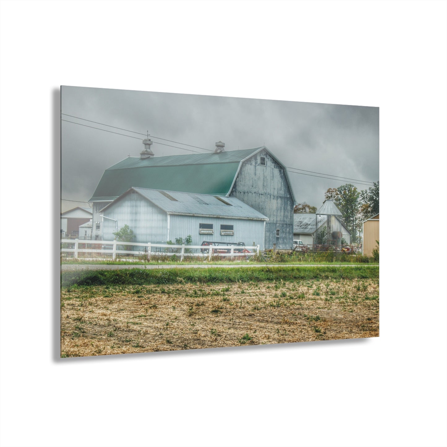 U R There Photography Richville Road Grey II Rustic Farmhouse Acrylic Wall Print