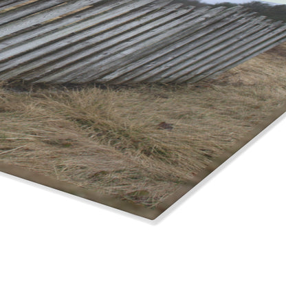 U R There Photography Country Fence Rustic Farmhouse Tempered-Glass Cutting Board
