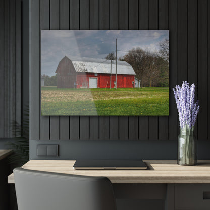 U R There Photography Coldwater Road Red I Rustic Farmhouse Acrylic Wall Print