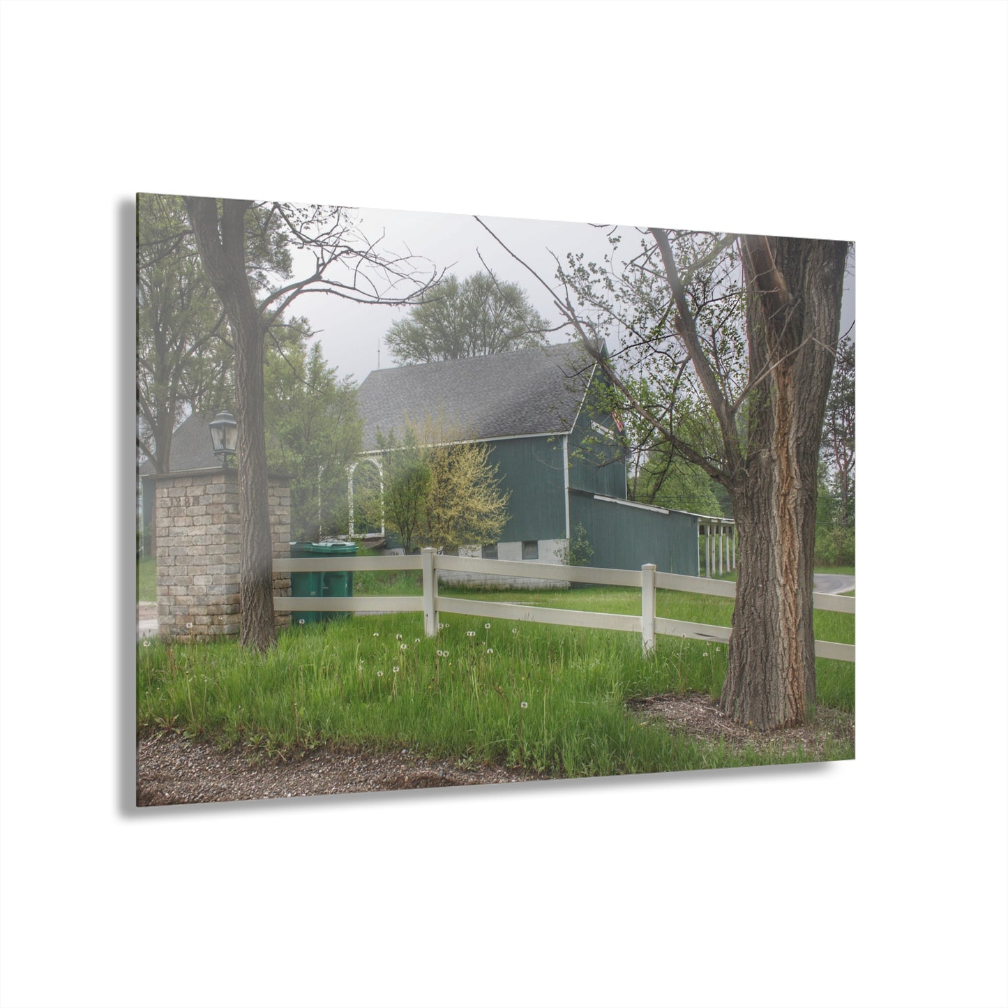 U R There Photography Lake George Road Fox Green Rustic Farmhouse Acrylic Wall Print