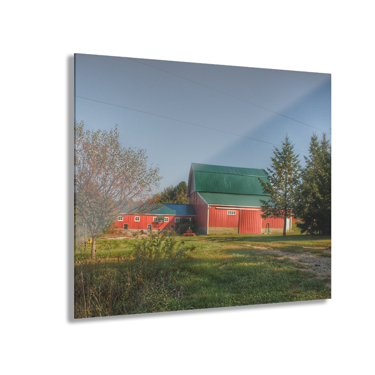 U R There Photography Modern Red II Rustic Farmhouse Acrylic Wall Print