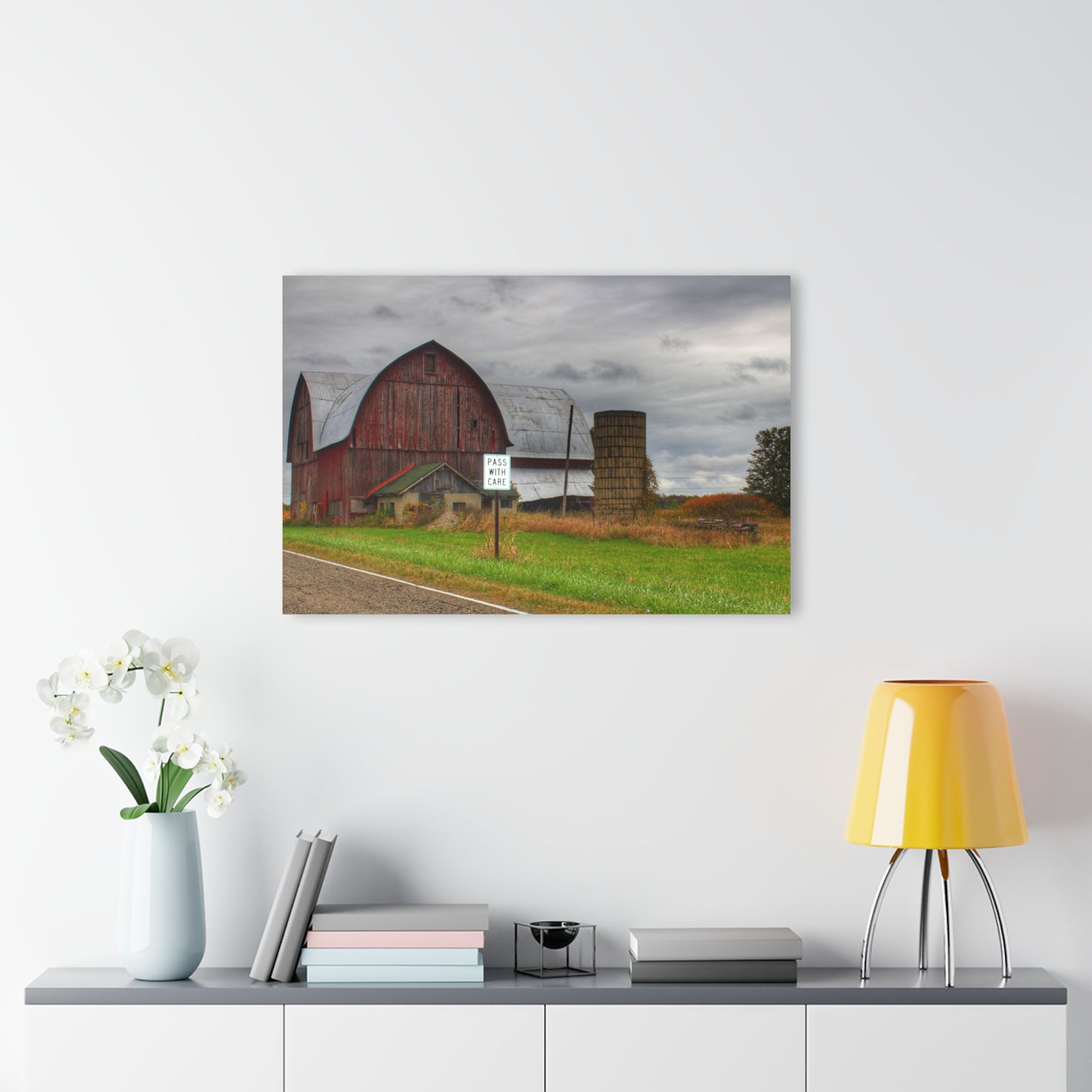 U R There Photography Valentine Road Red II Rustic Farmhouse Acrylic Wall Print