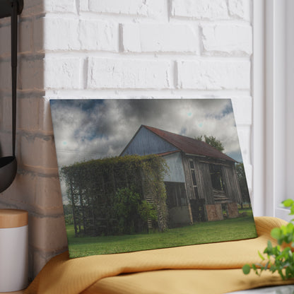 U R There Photography Pergola Barn Rustic Farmhouse Tempered-Glass Cutting Board