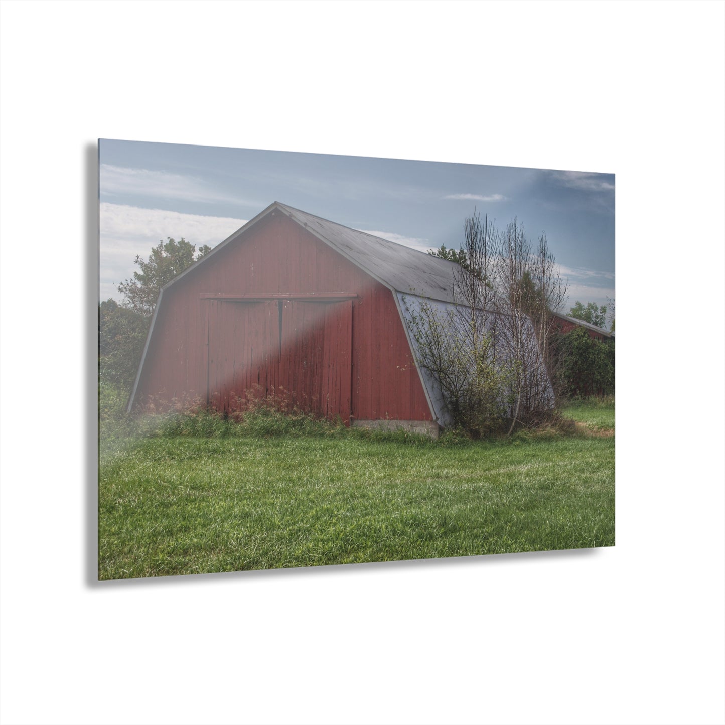 U R There Photography Piersonville Road Red Quonset Rustic Farmhouse Acrylic Wall Print