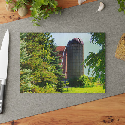 U R There Photography Atwell Road Hidden Rustic Farmhouse Tempered-Glass Cutting Board