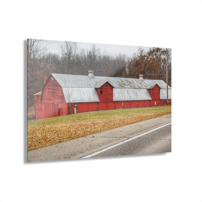 U R There Photography Caseville Red Rustic Farmhouse Acrylic Wall Print