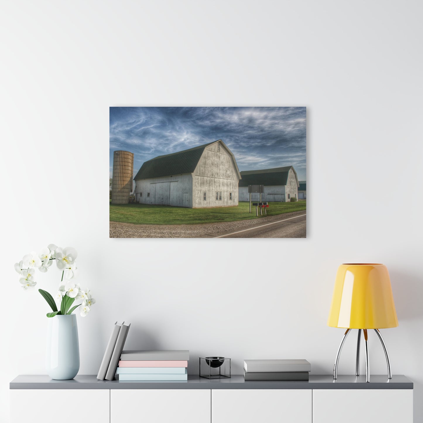 U R There Photography Richardson Road White Duo Rustic Farmhouse Acrylic Wall Print