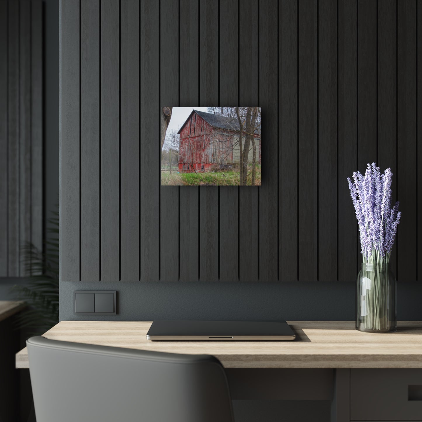 U R There Photography Lake George Red I Rustic Farmhouse Acrylic Wall Print