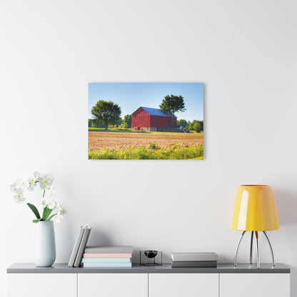 U R There Photography Morris Road Red Rustic Farmhouse Acrylic Wall Print