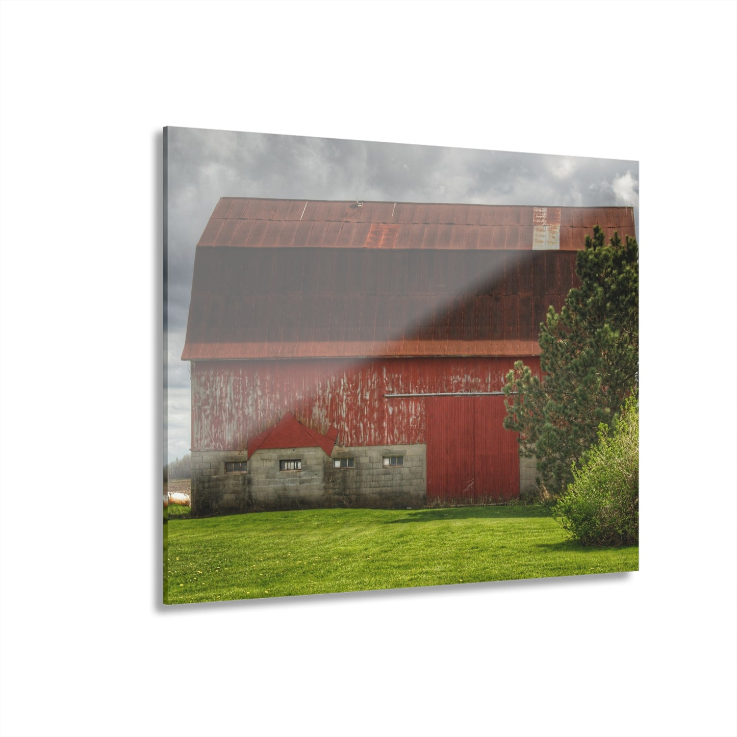 U R There Photography Big Rusted Red Rustic Farmhouse Acrylic Wall Print