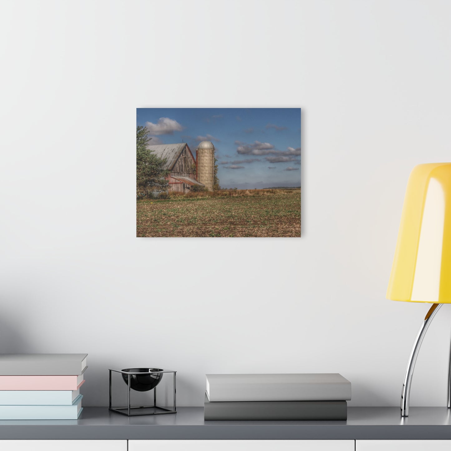 U R There Photography Sheridan Line Road Grey II Rustic Farmhouse Acrylic Wall Print