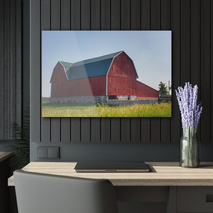 U R There Photography Burnside Red Rustic Farmhouse Acrylic Wall Print
