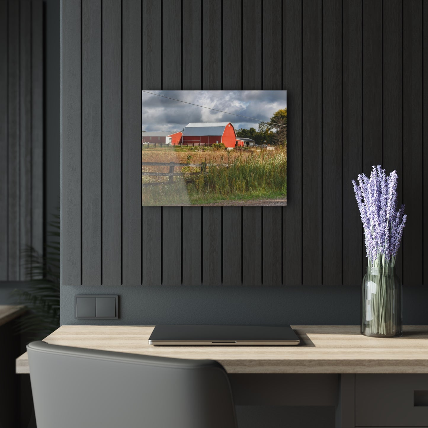 U R There Photography Beyond the Fence on Richfield Road Rustic Farmhouse Acrylic Wall Print