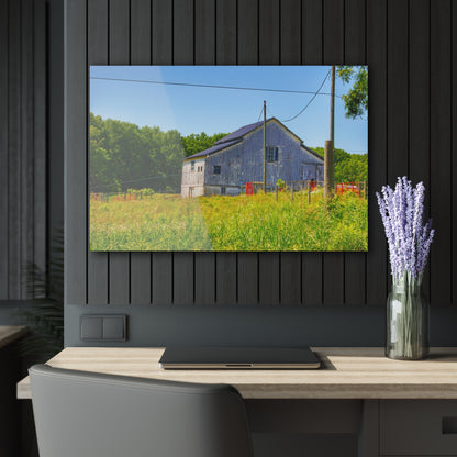 U R There Photography Greenwood Road Whitewash Grey Rustic Farmhouse Acrylic Wall Print