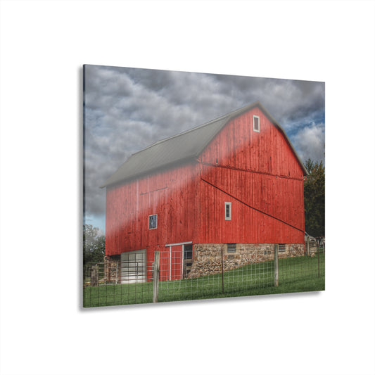 U R There Photography Elba Road Red I Rustic Farmhouse Acrylic Wall Print