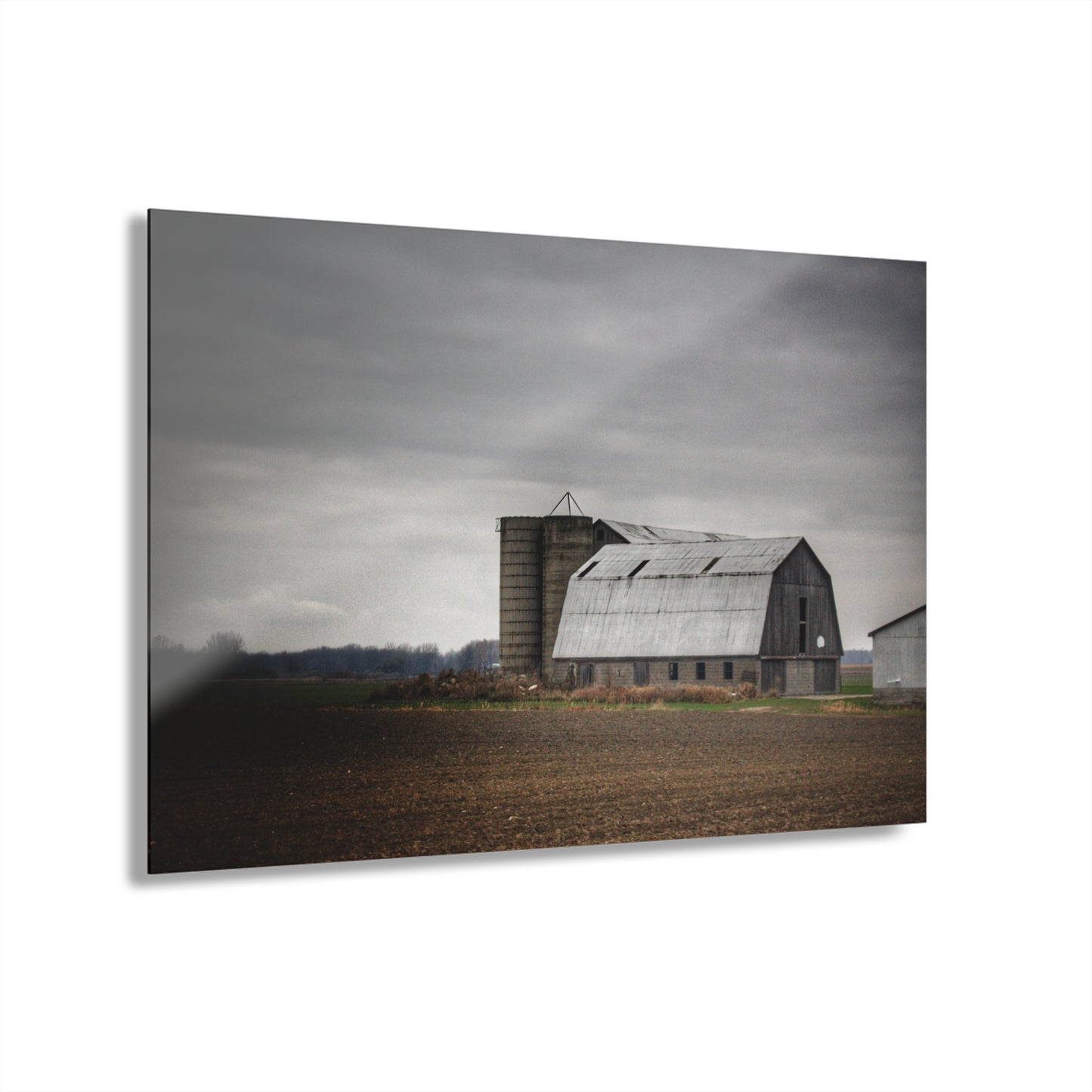 U R There Photography North Gates Road Old Grey II Rustic Farmhouse Acrylic Wall Print
