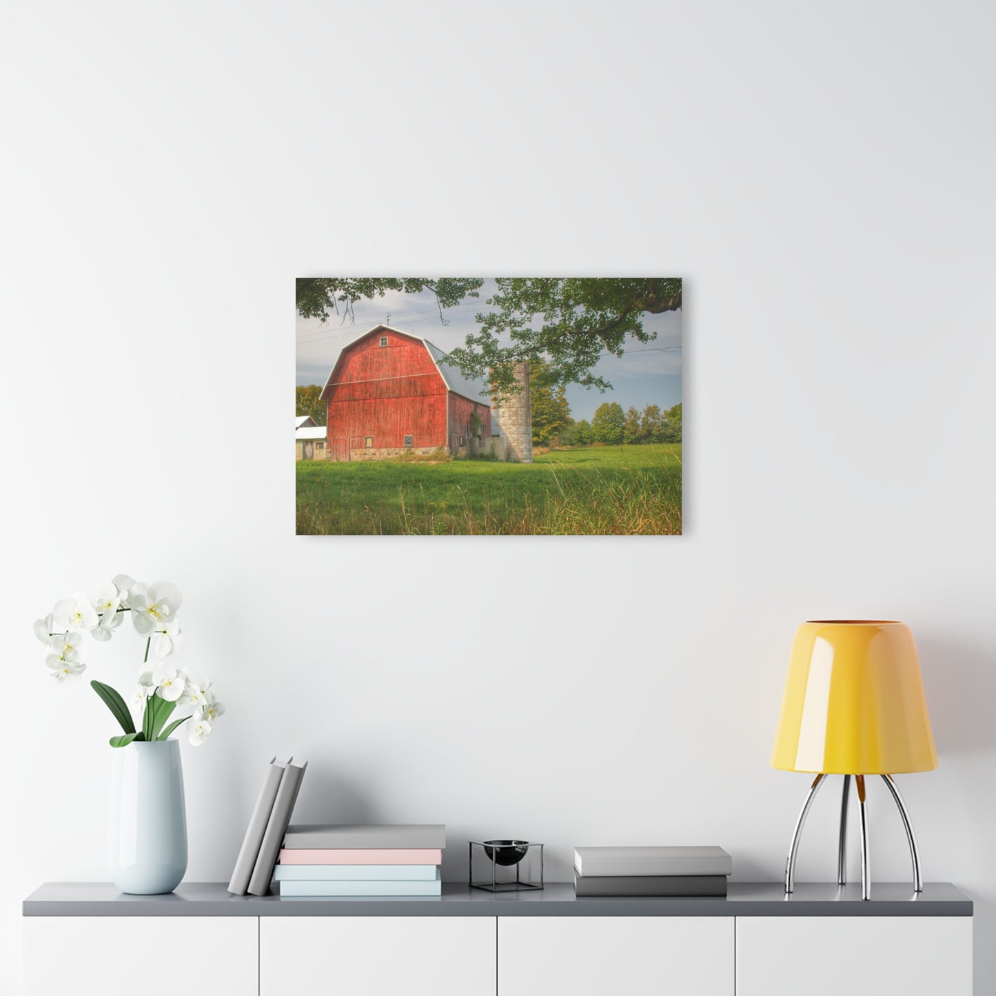 U R There Photography Crawford Road Red I Rustic Farmhouse Acrylic Wall Print