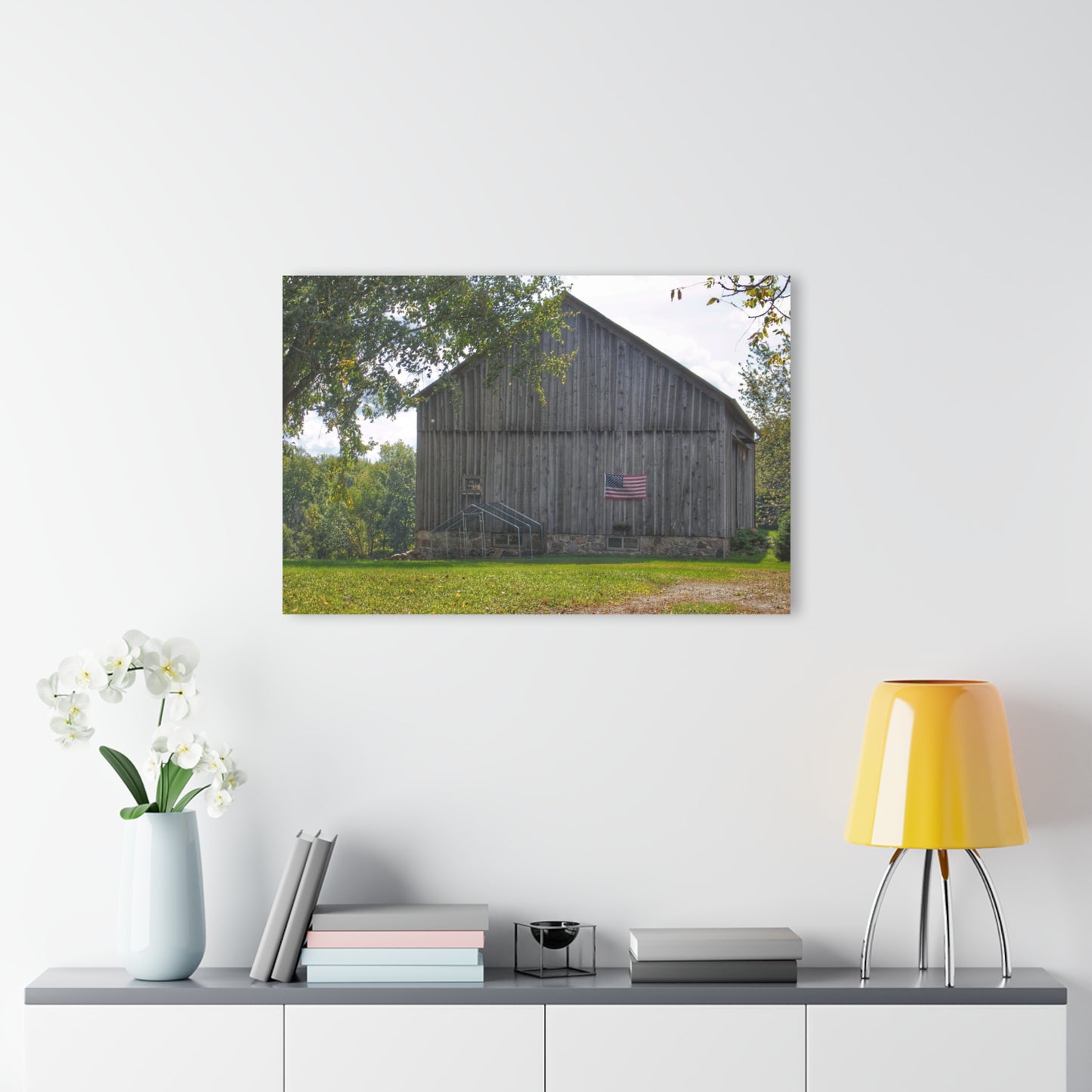 U R There Photography Sutton Road Patriot Grey II Rustic Farmhouse Acrylic Wall Print