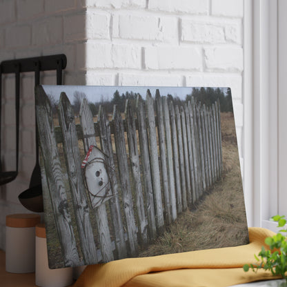 U R There Photography Country Fence Rustic Farmhouse Tempered-Glass Cutting Board