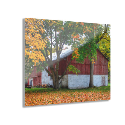 U R There Photography M-25 Red Rustic Farmhouse Acrylic Wall Print