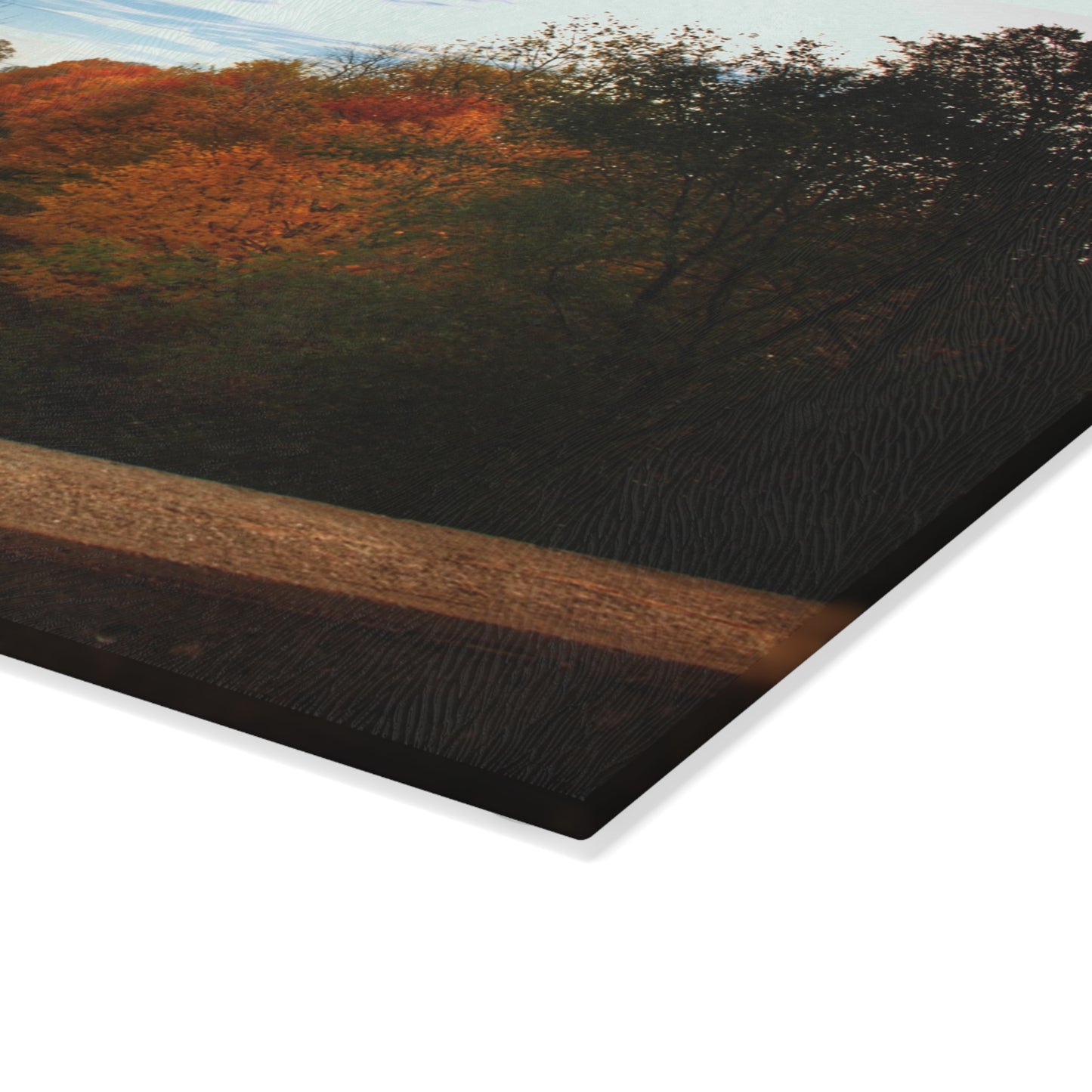 U R There Photography Above the Tracks in Vassar Rustic Farmhouse Tempered-Glass Cutting Board